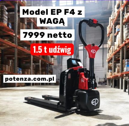 Elektryczny wózek paletowy EP F4 (paleciak) LI-ION +WAGA+DRUKARKA