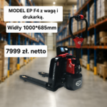 Krótki i Szeroki Elektryczny wózek paletowy EP F4 +WAGA+DRUKARKA Widły 1000*685mm